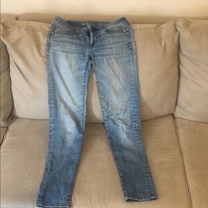 American Eagle Outfitters Women's Light Blue Skinny Jeans